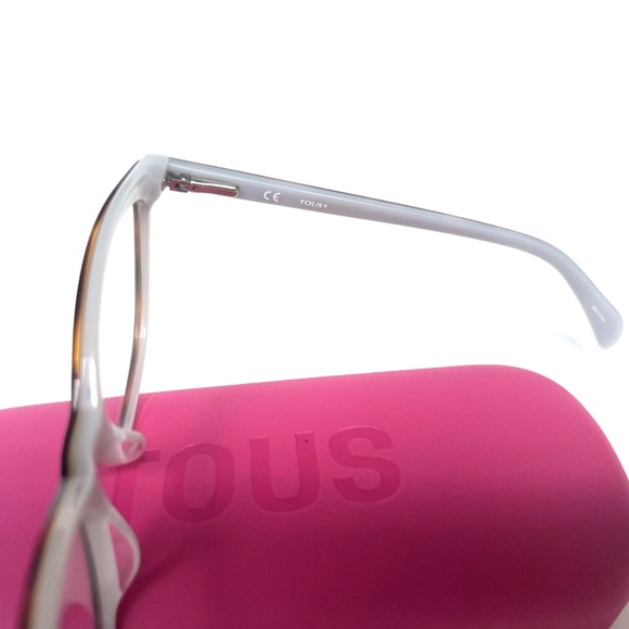 New TOUS Frames Tortoise Over Gray Eyeglasses Acetate VTOA36 0AM5 53 16 135 - Picture 7 of 14